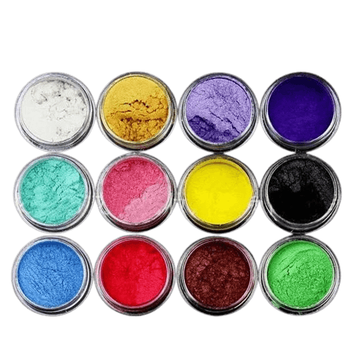 Mica Powder for Candles, Soap, Body Scrub, Lip Gloss, Cosmetics (12pcs Set)