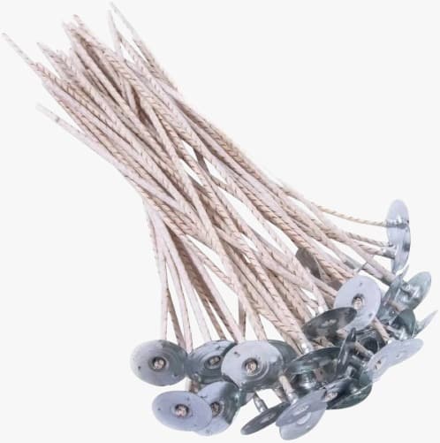 Natural Cotton Eco Wicks with Tabs — Pack of 10